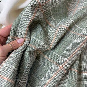 Italian WOOL With Silk and Linen / Designer Fashion Costume Fabric ...