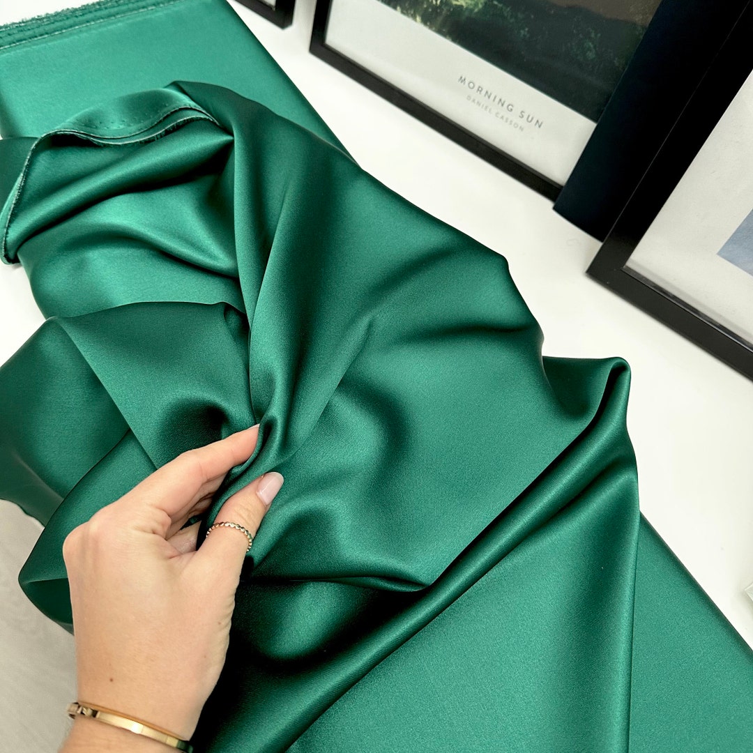 SILK Satin Fabrics by the Yard / Italy Mulberry Silk With Stretch 85