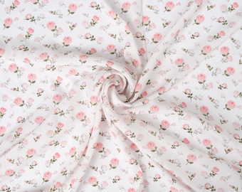 Italian Viscose Crepe Fabric / Floral Print Fabric by the yard /Wight 55 "/140 cm /Weight 105 GSM /Designer Italian Fabrics