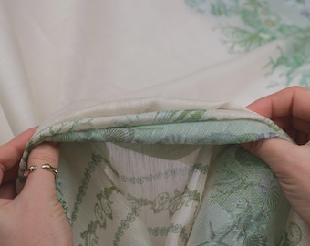 Safari Linen Viscose Fabric Panel 150x150 cm, Giraffe Jungle Print, Italian Linen Blend, Resort Fabric, Luxury Panel
