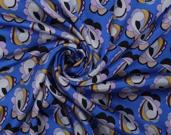 Tessuto di seta italiano tagliato su misura / Tessuto di design al metro 100% raso di seta 140 cm (55") di larghezza Raso di seta di qualità superiore per vestiti e artigianato