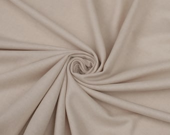 Italian Luxury Wool & Cashmere Fabric – Soft Beige – Premium Wool Blend Fabric for Coats, Jackets/Blazers – Sold by the Meter