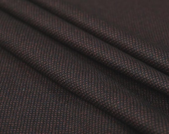 Italian Merino Wool Suiting Fabric | Bird’s Eye Weave | Luxury Tailoring Material | Blazer Skirt Dress Trousers Sewing Fabric