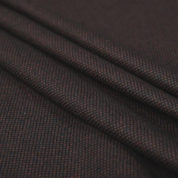 Italian Merino Wool Suiting Fabric | Bird’s Eye Weave | Luxury Tailoring Material | Blazer Skirt Dress Trousers Sewing Fabric