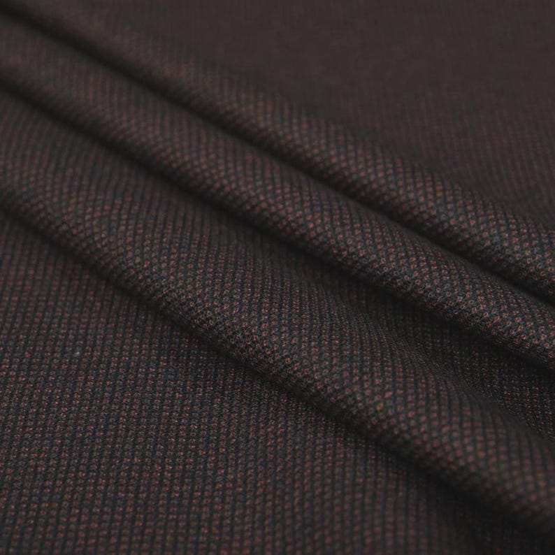Italian Merino Wool Suiting Fabric | Bird’s Eye Weave | Luxury Tailoring Material | Blazer Skirt Dress Trousers Sewing Fabric image 1