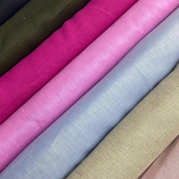 LINEN Fabric Italian Designer Fabric Versatile Chic Materiar Perfect for Clothing Crafts & More