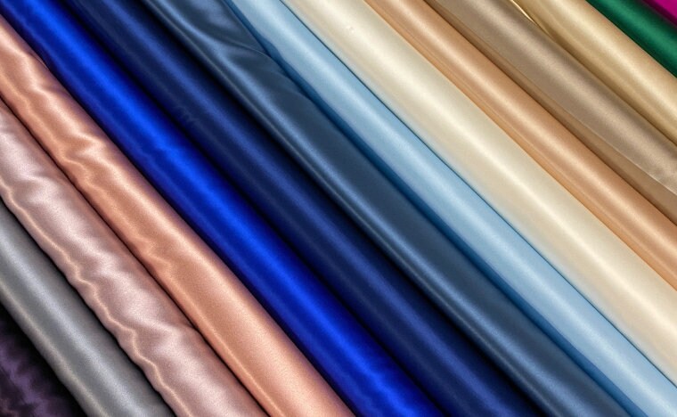 Silk Satin Fabric: 100% Silk Fabrics from Italy, SKU 00056125 at