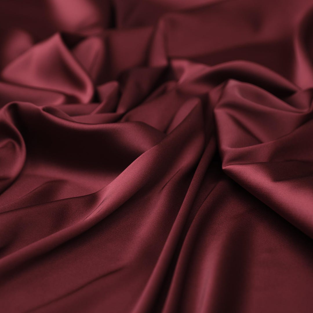 White Italian Stretch Satin Fabric main image 1
