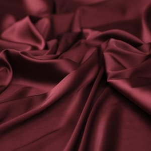 Italian Stretch Satin Fabric – Shiny Evening Dress Material | Deep Colors, 10 Options | Luxe Silky Fabric with Elastane