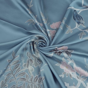 Luxury Silk Fashion Fabric Twill  - Designer Fabric Silk Twill  - Premium Italian Collection Fabric Width 55&quot; (140 cm)
