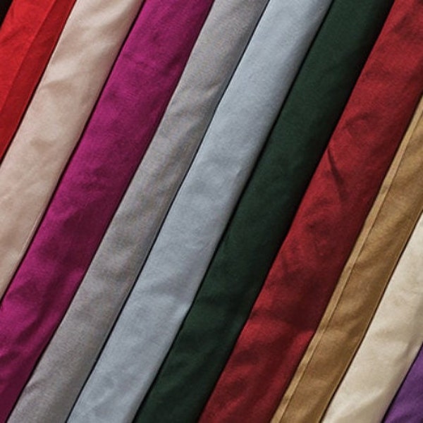 Silk fabric by yard / Italy multipurpose Fabric for Home Decor Silk Taffeta / 130 GSM / 145 cm