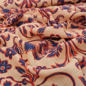 Italian Linen Fabric By the Yard Designer Fabric Exclusive Collection Perfect for Clothing & Crafts 57&quot; / 145 cm Wide