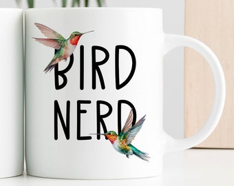 Funny Bird Nerd Coffee Mug - Personalised Gift for Bird Watchers - Novelty Cup for Nature Lovers - Unique Present for Bird Enthusiasts