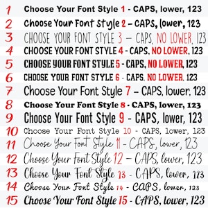 a list of font styles for font styles