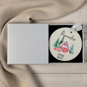 Personalized Ceramic Christmas Bauble – Festive House Design