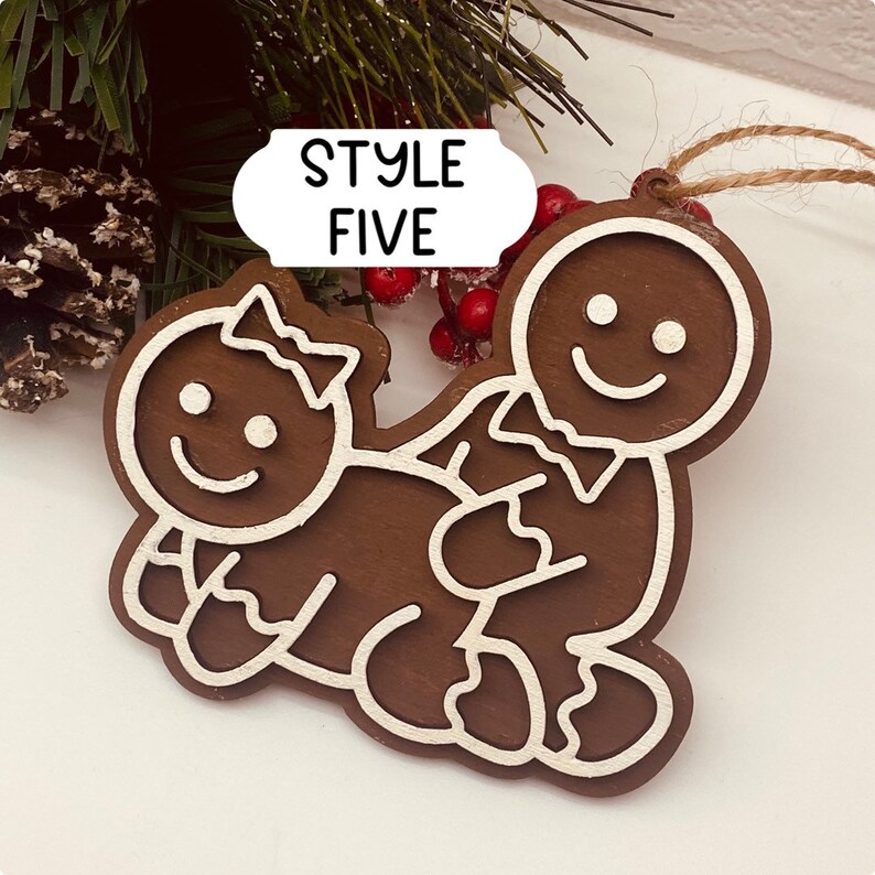 RUDE Gingerbread People Christmas Decorations Wooden Sexual Etsy