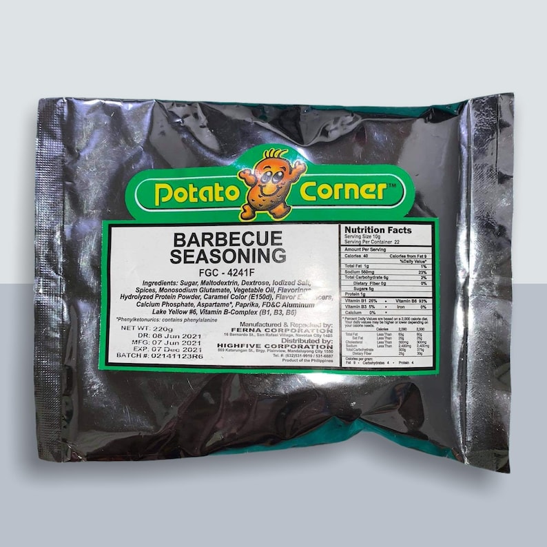 Potato Corner Seasoning Powder Cheese Sour Cream BBQ Etsy