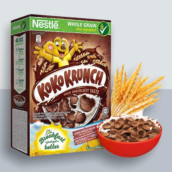 Authentisches Koko Krunch Müsli 500g | Vollkorn-Getreide | Schokolade | Zum Frühstück | Getreide