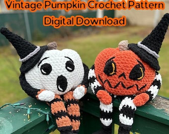 Vintage Pumpkins Crochet Pattern DIGITAL DOWNLOAD