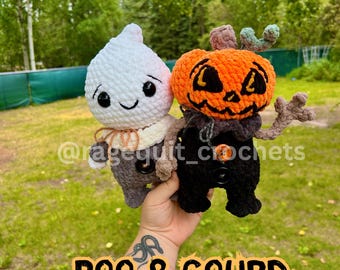 DIGITAL DOWNLOAD Boo & Gourd Crochet Pattern Set