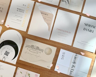 SAMPLE PACK - Elegant & Affordable Wedding Invitation Sample Pack