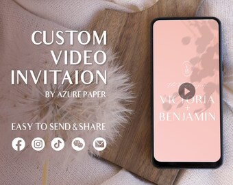 Wedding Video Invitations, Electronic Wedding Invitation, Phone Wedding Invite, Wedding Evite, Text Message Invite