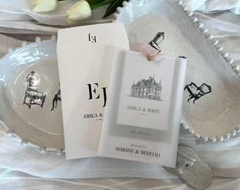 Invitaciones translúcidas para eventos grupales: diseño de ilustraciones personalizadas para eventos