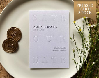 Pressed Save the Date