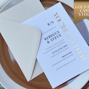 Inviti di nozze moderni pre-laminati "Sei invitato" - Design elegante e alla moda