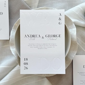 Inviti per matrimonio con firma pressata Simplicity