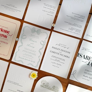 SAMPLE PACK: proefpakket met verfijnde boekdruk en reliëfuitnodiging
