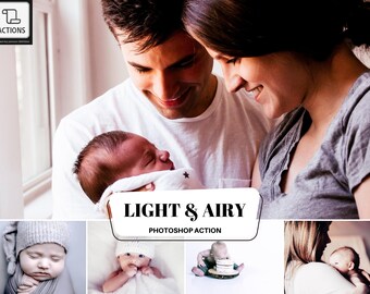 Photoshop action Light & Airy | New born photoshop actions | Bright and Clean photoshop Action| Airy light actions| Photoshop Preset