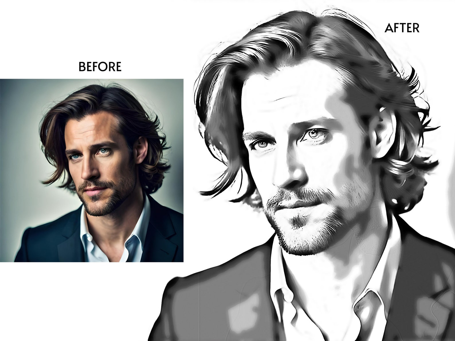 Realistic Pencil Drawing Effect Action Instant Download