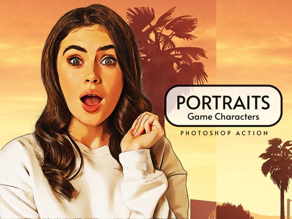 Portraits Game Characters Photoshop Action Cartoon Effect - Etsy Portraits Game Characters Photoshop Action Cartoon Effect - Etsy