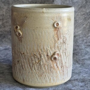 Unique Handmade Pottery Ceramic Utensil Drainer or Pot Planter Textured