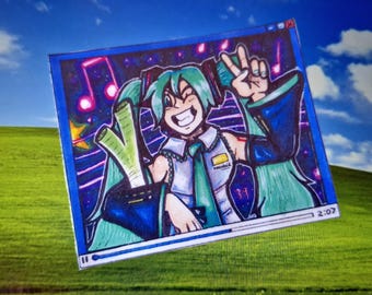Hatsune Miku MP4Player Sticker - Vocaloid Vinyl paper sticker