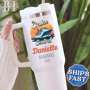 Customized Cruise Tumbler Cruise Vacation Tumbler Personalized 40 oz Cruise Travel Mug Custom Name Caribbean Cruise Gift Cruise Cups Gifts