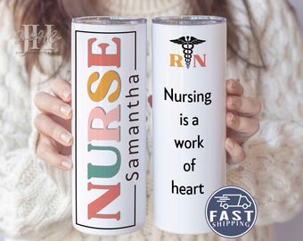 Custom Nurse Tumbler, Personalized Nurse Gift, Nurse Appreciation Gift, Nursing Student Gift, RN Gift, Nurse Graduation Gift, Nurse Cup Gift
