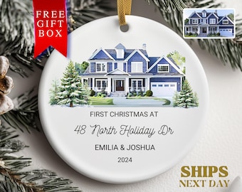 New Home Ornament Watercolor Photo Ornament New Home Christmas Ornament Gift New house ornament Christmas Ornament New House Christmas Gift