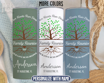 Personalized Family Reunion Tumbler with Name, Family Reunion Gift, Matching Cups, Family Reunion Cup, Custom Family Trip Tumbler with Straw