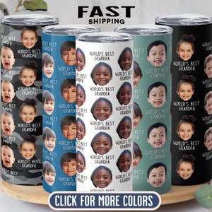 Best Grandpa Tumbler Cup, Grandpa Gift From Grandkids, Best Grandpa Gift, Custom Face Cup, Face Photo Cup, Tumbler With Photo, Grandpa Cup