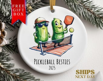 Pickleball Ornament, Custom Pickleball Christmas Ornament Pickleball Gifts for Pickleball Player Pickleball Lover Gift Pickleball Keepsake