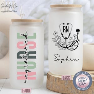 Personalized Nurse Cup For Nurse Gift Nursing Graduation Cup Nursing Glass Cup Nurse Appreciation Gift For Nursing Student Gift Cup For RN