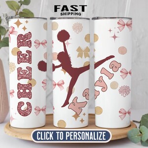 Cheer Tumbler Cup, Custom Cheerleading Tumbler, Cheer Coach Gift, Cheer Gift for Cheer Teacher, Cheer Cup for Cheerleader, Cheer Mug gift
