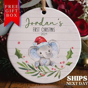 First Christmas Ornament, Personalized Baby&#39;s First Christmas Ornament Gift for Baby&#39;s First Christmas Christmas Ornament 1st Christmas Gift