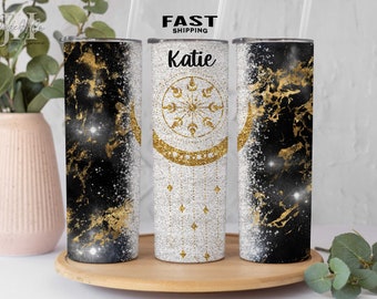 Moon Tumbler Celestial Tumbler Moon Witchy Gifts For Her Moon Tumbler Gift, Personalized Moon Phases Gift, Witchy Tumbler Cup Witchy Tumbler