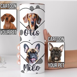 Personalized Dog Cup, Dog Lover Cup, Dog Tumbler with Name, Dog Mom Gift For Her, Dog Dad Gift, Dog Lover Photo Gift, Dog Cartoon Gift