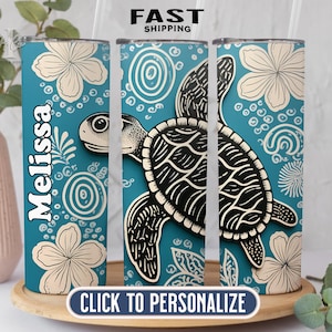 Sea Turtle Tumbler, Custom Sea Turtle Cup, Sea Turtle Gifts, Ocean Sea Gift, Sea Turtle Lover Gift Turtle Cup With Straw, Turtle Tumbler