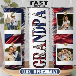 Grandpa Photo Tumbler, Grandpa Tumbler, Grandpa Gift From Grandkids, Grandpa Gift, Custom Photo Cup, Grandpa Cup, Photo Cup For Grandpa