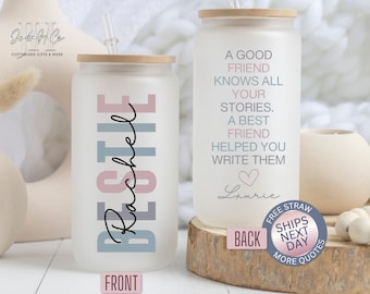 Best Friend Cup Best Friend Glass Cup Gift For Bestie Personalized Besties Tumbler Best Friends Coffee Cup Gift for Best Friend Friendship